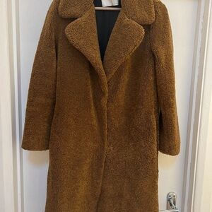 Zara brown tan camel  Teddy Jacket